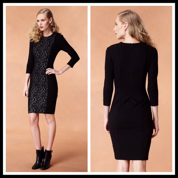 FRENCH CONNECTION BLACK LACE KINT MINI DRESS A2C - Picture 3 of 8